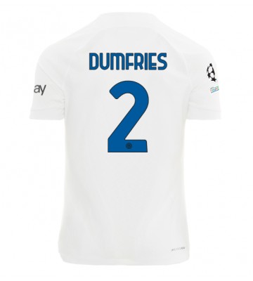 Inter Milan Denzel Dumfries #2 Segunda Equipación 2023-24 Manga Corta